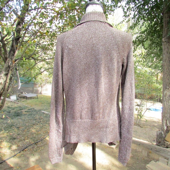 Tahari Textured Brown Cardigan - Picture 4 of 5